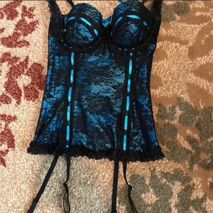 Fredericks of Hollywood Stunning black and blue corset
